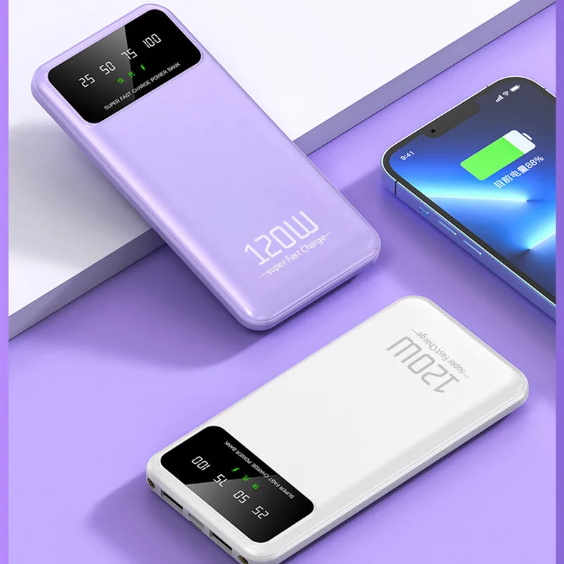 100000- mah-powerbank mit 120w schnellladefunktionen, hoher kapazität, externer akku für mobiltelefone, praktisch-zubehör