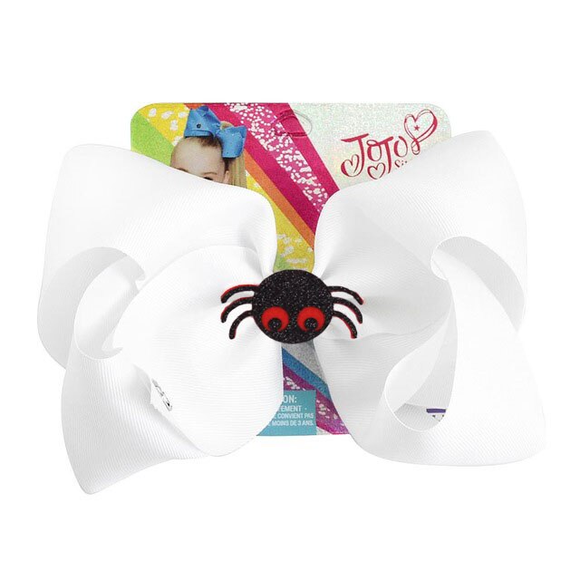 Halloween cheveux nœuds Clips 8 pouces grand nœud papillon crocodile pince imprimer gros-grain ruban accessoires pour filles bébé tout-petits