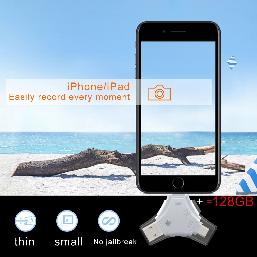 Micro sd tf-kaartlezer, flash-geheugenkaartadapter voor apple iphone, ipad, android-telefoon, macbook, computer 1 4 in -c-lezers