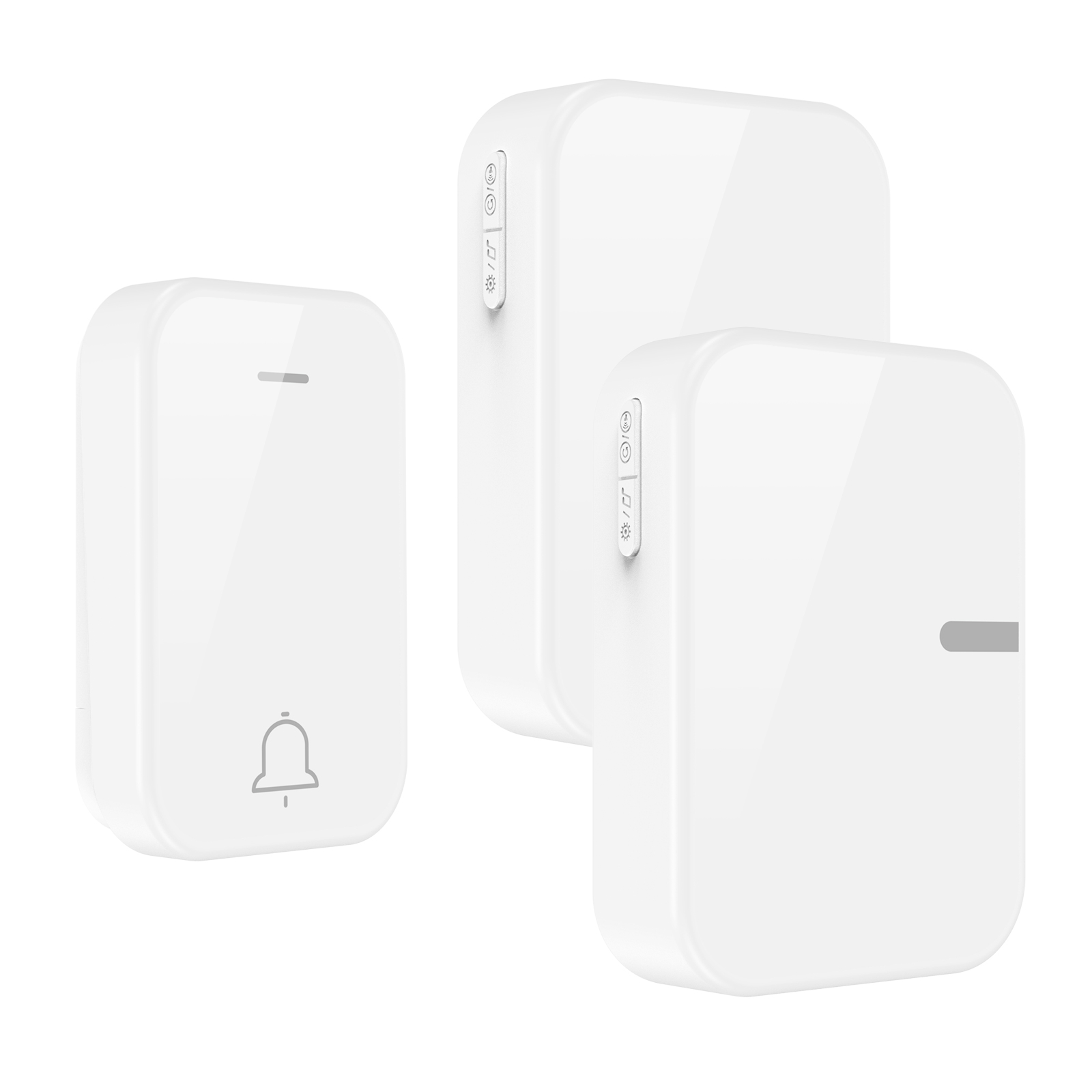 Acrylic Decoration Does Not Require Batteries Kinetic Energy Door Bell Household Waterproof Wireless Electronic Doorbell: Gold / us