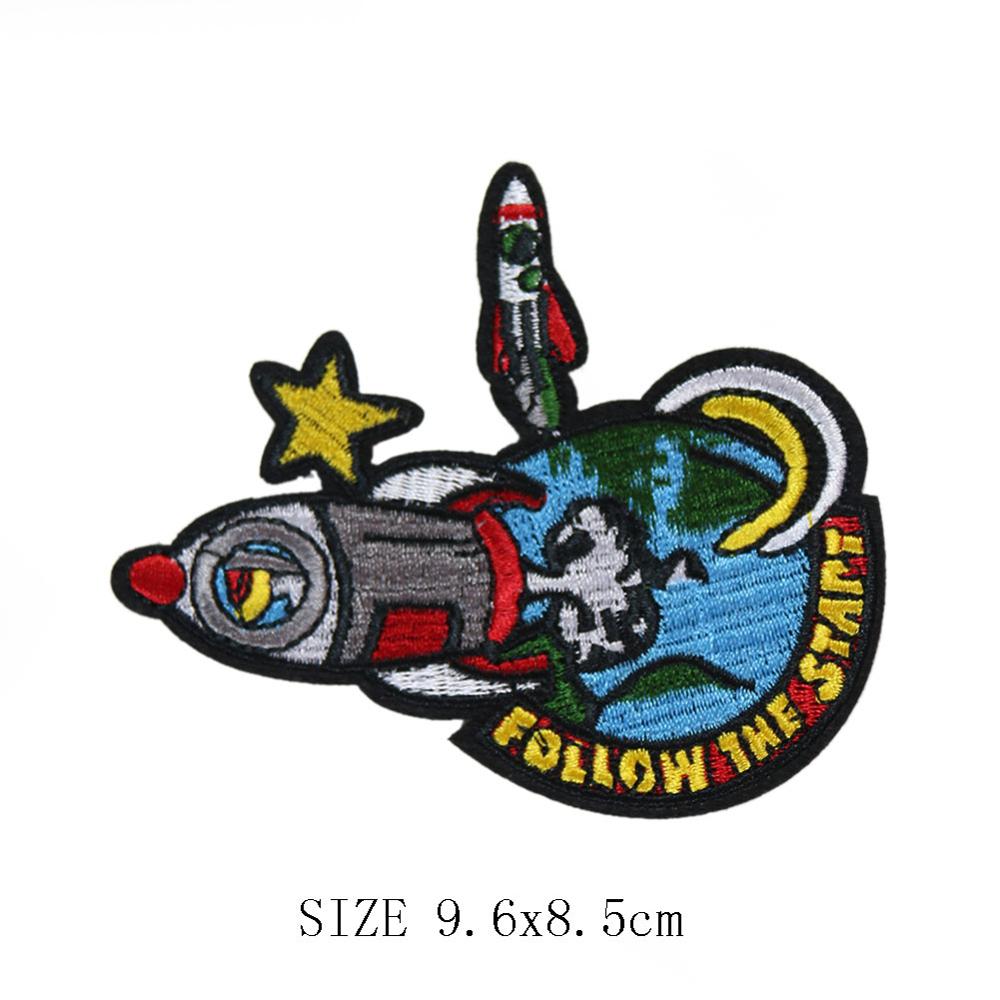 Arrial Planet Explorer Universe DIY Embroidered Patch Funny Astronauts Spaceman Space Badge Sew Iron on Applique Badges: 04