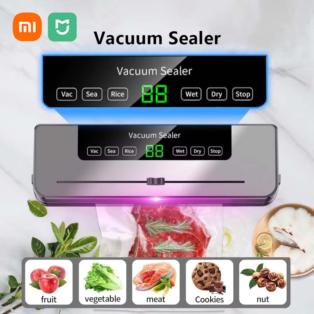 Xiaomi Mijia Vacuum Sealer Automatic Sealing Opening Dual-Use Food Compression Freshness Package Small Machine Household Desktop