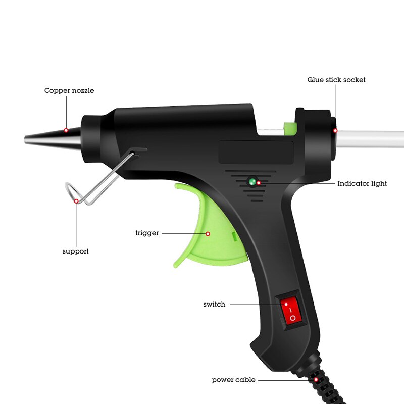 Glue Gun High Temp Heater Melt Glue Gun With 20PC Premium Glue Sticks Mini Gun DIY Tools