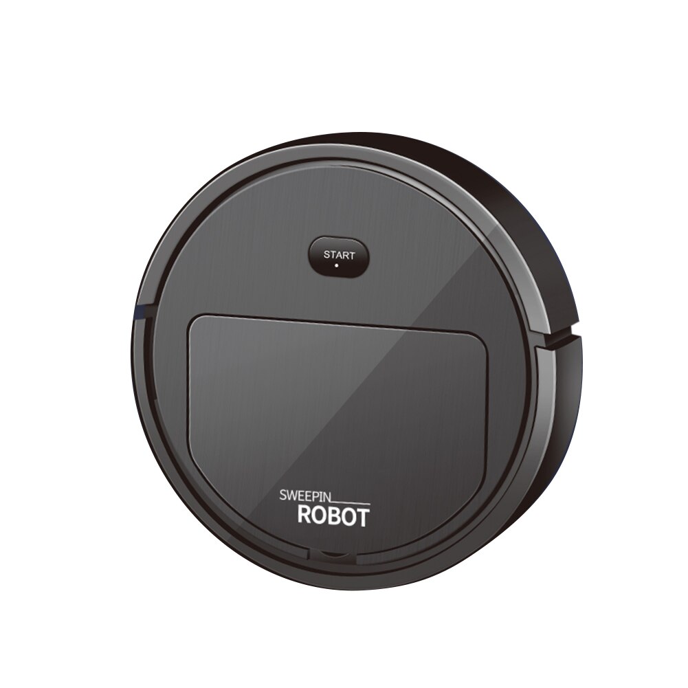 1800Pa Smart Robot Vacuum Cleaner Multifunctional 3-In-1 Auto Rechargeable Floor Sweeping Robot Dry Wet Vacuum Cleaner Machine: Black