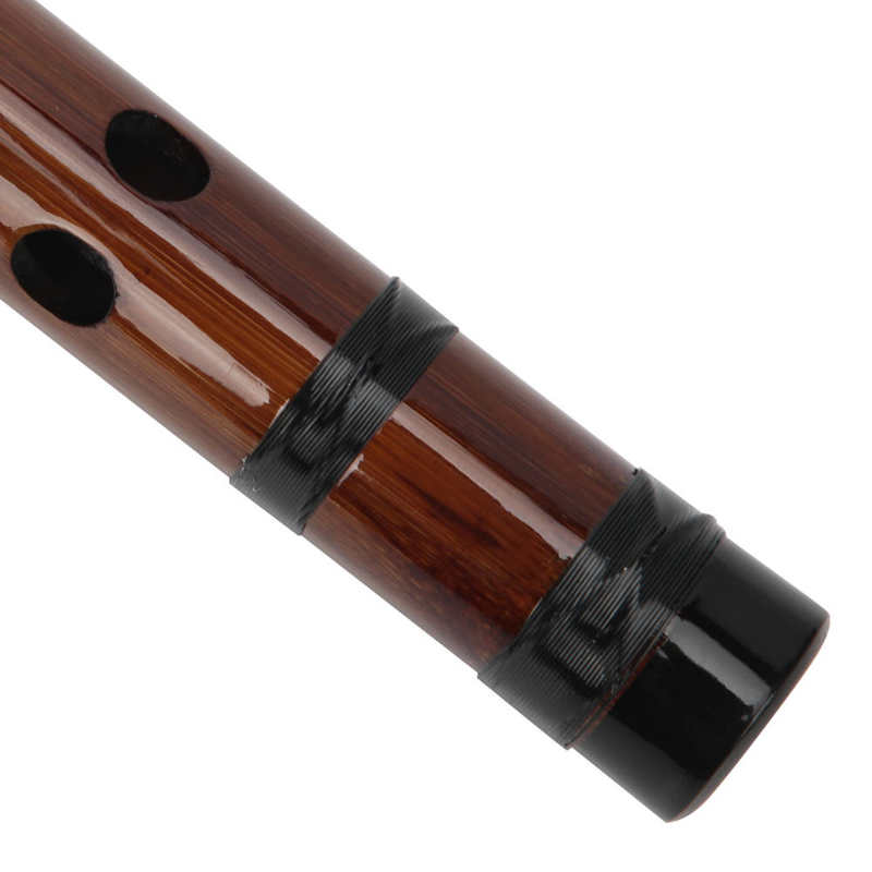 Chinese Traditional Flute Bamboo Flute D‑Key Lettering Body Dry Material Dizi Kit Traditional Wind Instrument Musical