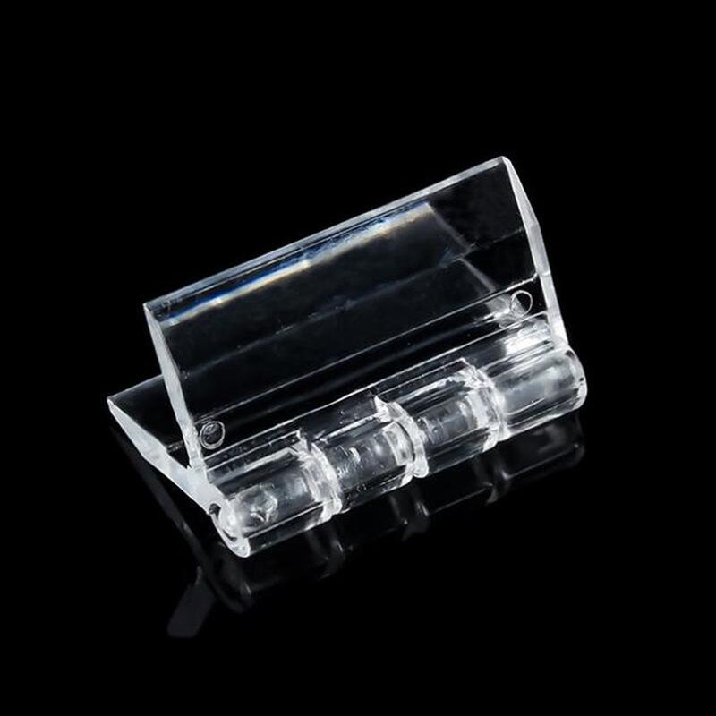 10 stk slidstærke akryl foldbare hængsler 25 x 33mm 30 x 35mm 45 x 35mm 65 x 42mm gennemsigtige plexiglas hængsler