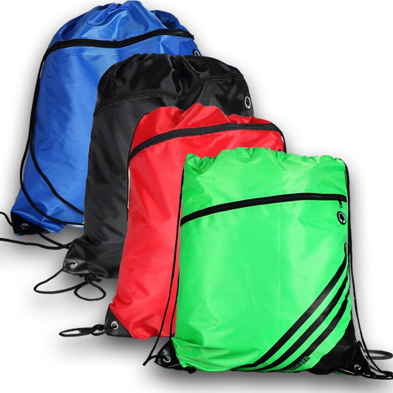 Bærbar fotball oppbevaringsveske oxford tøyveske utendørs basketball treningstilbehør volleyball fotball ryggsekk med snøring