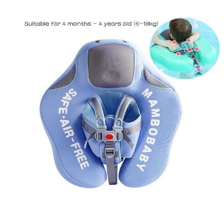 Enfant natation anneau sécurité Non-gonflable flotteur couché infantile enfants natation piscine accessoires cercle bain jouets flotteur natation formateur: upgrade blue