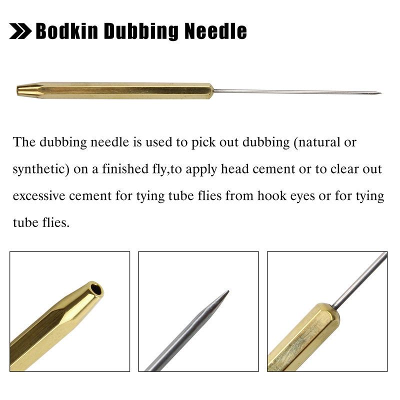 Roterende Vliegbinden Bankschroef Gereedschap Kit Zweep Finisher Spoel Houder Spoel Threader Bodkin Naald Fly Koppelverkoop Gereedschappen Voor Teasers En jigs: Bodkin Needle