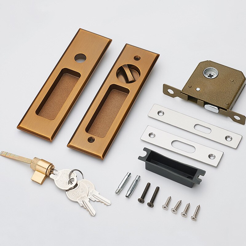 5 Stijlen Schuifdeur Lock Interieur Badkamer En Toilet Lock Haak Onzichtbare Bewegen Deur Lockset Met Sleutels