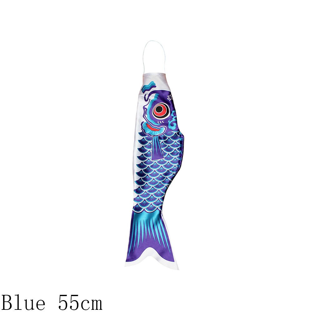Fumetto di Pesce Vento Calzino Bandiera Colorate In Stile Giapponese Manica A Vento Carpa mini Koinobori Regali di Pesce Vento Streamer Festa A Casa Decorazioni: Blue 55cm