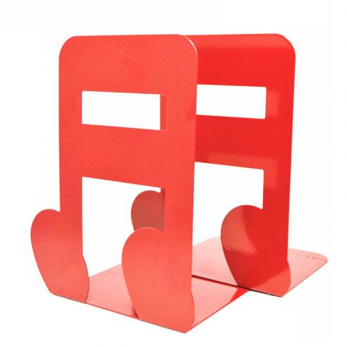 2 uds Musical de alta forma de nota Musical libro sujetalibros escuela mesa de almacenamiento artículos de papelería para Decoración: Red Semiquaver