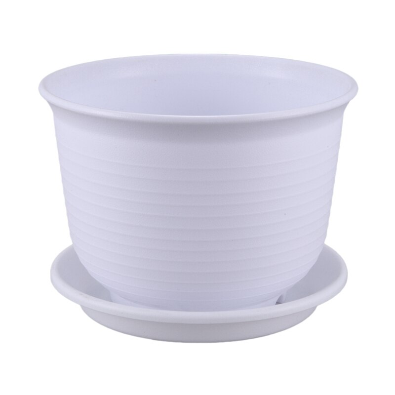 5.9 inch plastic plantenbakken met schotelset,  of 10 zaaibakken voor kwekerijen, voor bloemen, kruiden en cactussen, binnen en buiten