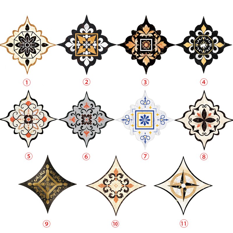 Staraise 36 pièces carrelage autocollant PVC dosseret Applique maison cuisine décor salon multicolore lisse salle de bain cuisine Durable Wa