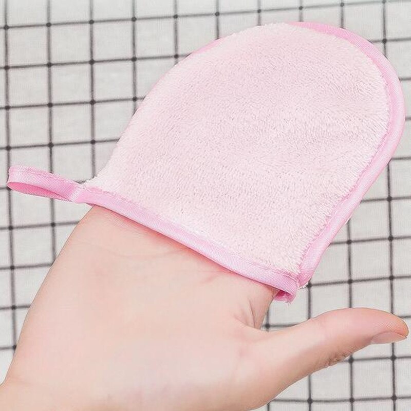 Genanvendelig makeupfjerner handske mikrofiber ansigtsrensehandske håndklæde bløde ansigtsrensepuder ansigts dybderensende hudværktøjer