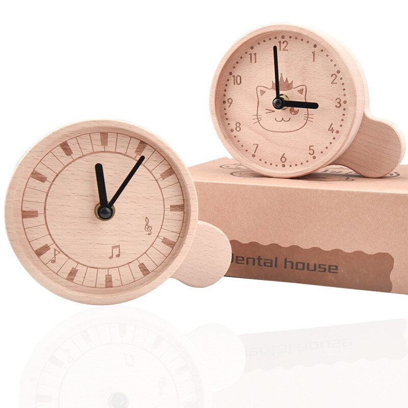 Lanugo-caja de madera para guardar los dientes de los niños, reloj de madera, caja de almacenamiento para los dientes del bebé