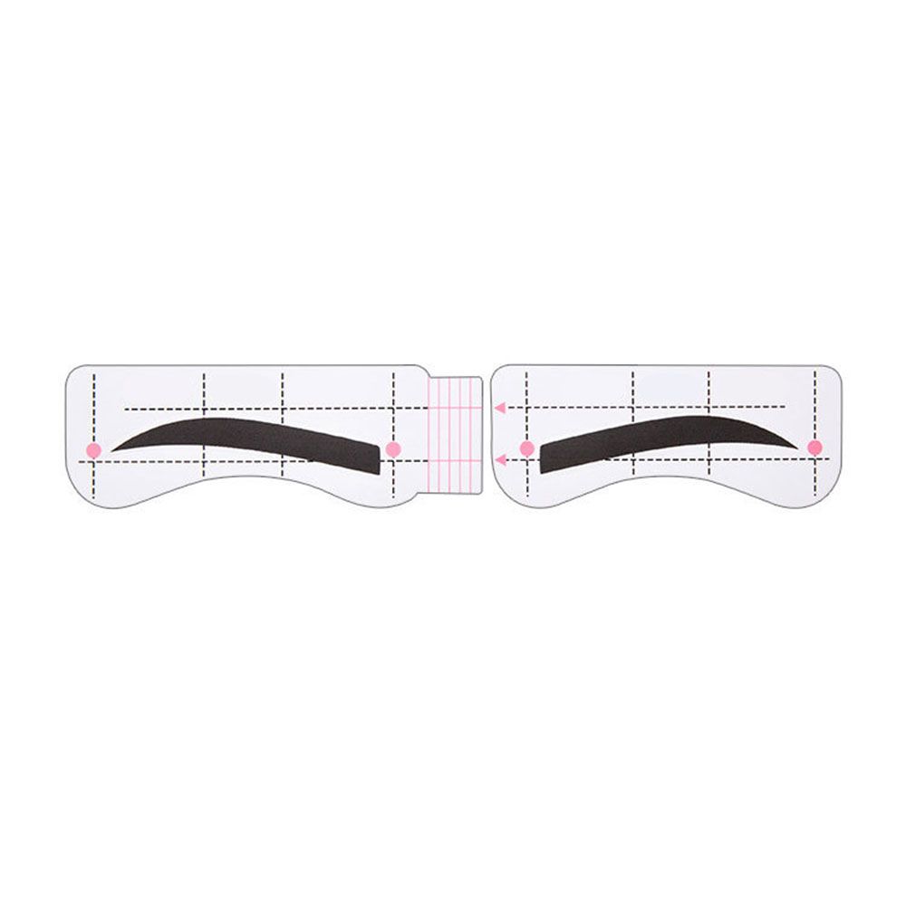 10 Vellen Wenkbrauw-Vormige Lui Tekening Wenkbrauw Kaart Quick Wenkbrauw Sticker Een-Lijn Wenkbrauw Make-Up Extra Tool Set verstelbare: 11