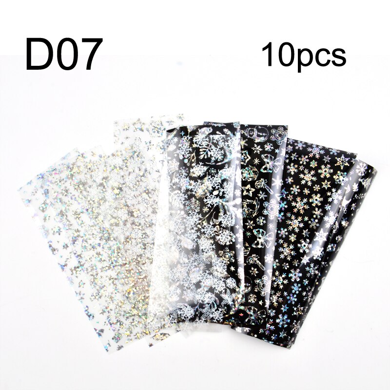 1 set rol bloemen nagelstickers retro kerst nagelfolie nageltransfer sticker zoete parijs script nageldesigns manicure: D07