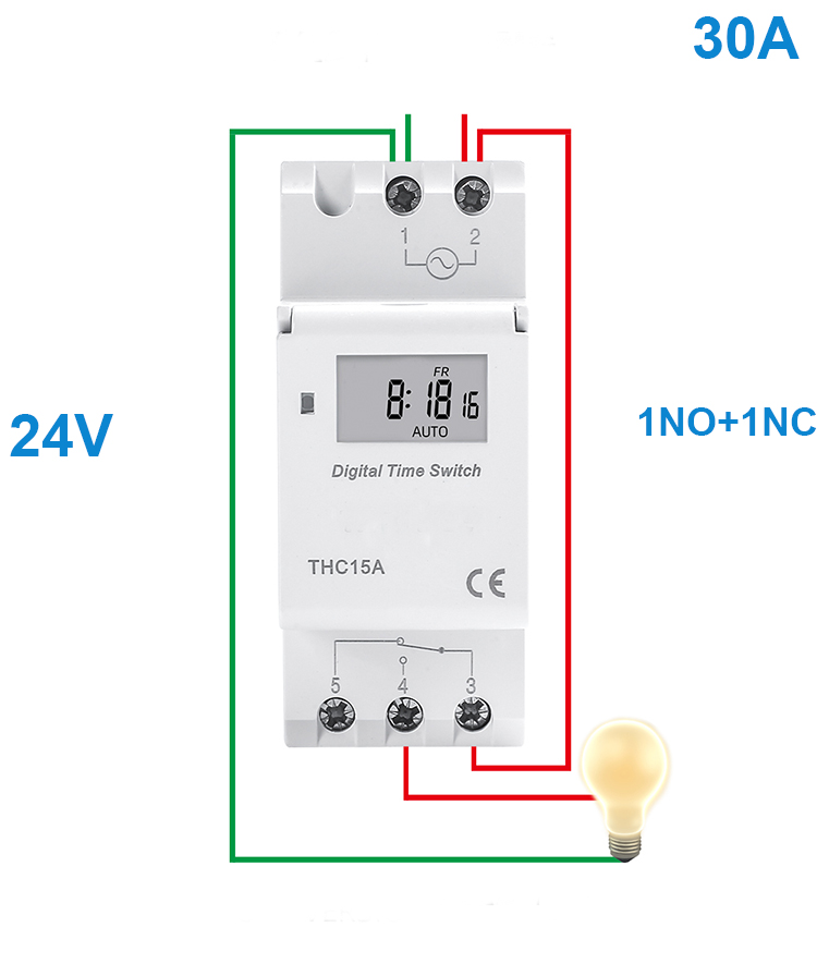 Timer Switch Din Rail Digital TP8A16 weekly programmable electronic microcomputer 30A 220V 230V 6A-30A 12V AC THC15A: M