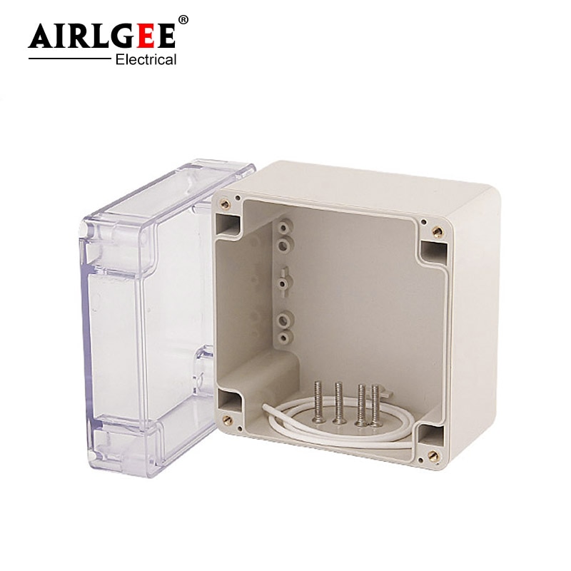 120 * 120 * 90mm IP65 plastic transparent cover plastic electrical waterproof junction box outdoor electrical box sealed monitor