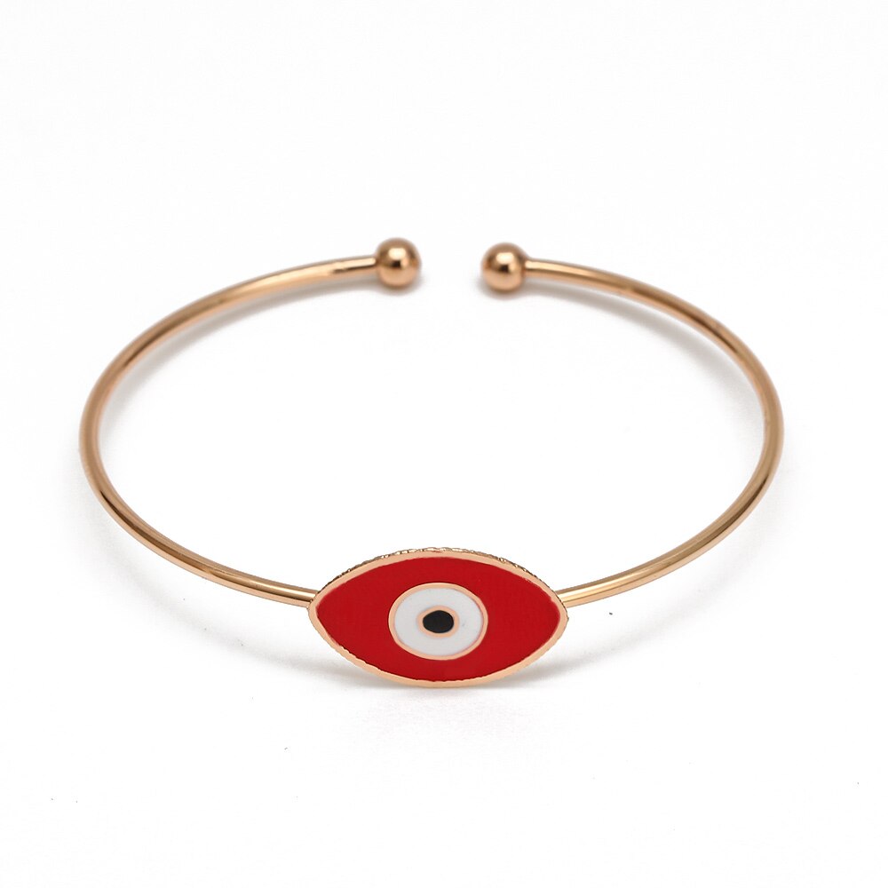 Lucky Eye wielokolorowy turecki Evil Eye bransoletka złoty kolor otwarta bransoletka Bangle regulowany dla kobiet biżuteria dziewczęca BE115: 23