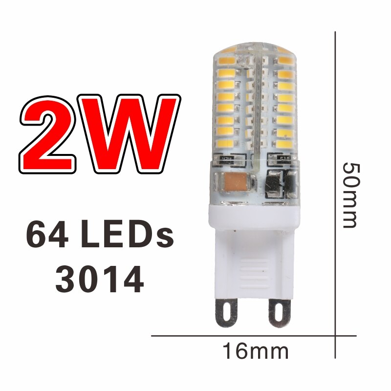 LARZI G9 led 220V 2W 3W 4W 4,5 W LED G9 Lampe led-lampe SMD 2835 3014 LED G9 licht Ersetzen 20 W/30 W/40 W/50 W halogen lampe licht: 2W / Cold white