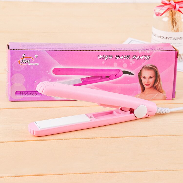 Alisador de pelo rizado mini stick de pelo rizado para estudiantes, plancha de pelo recta de doble uso