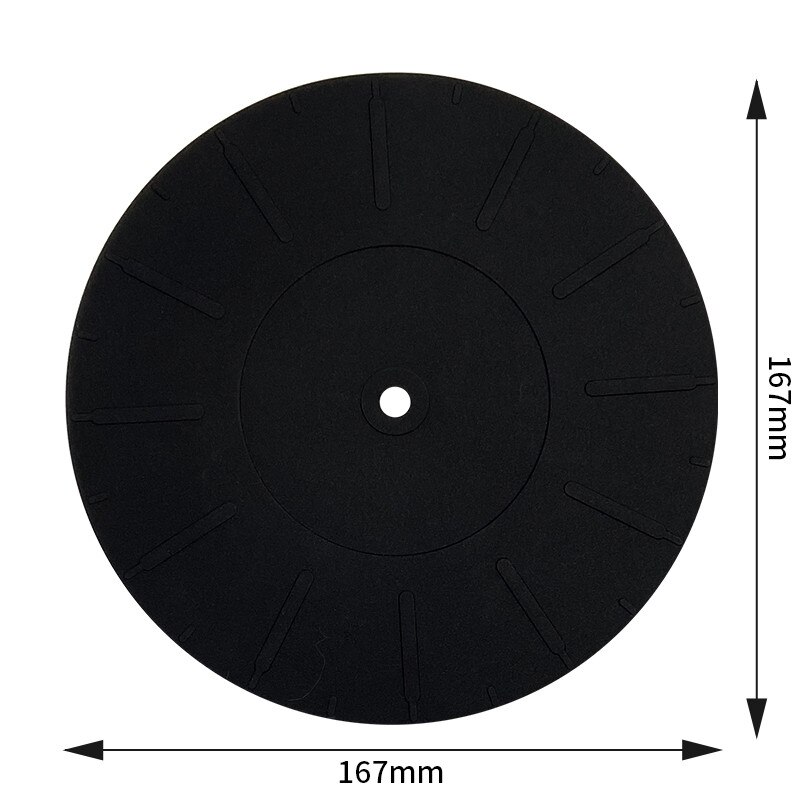 Tappetino antiscivolo LP in gomma antivibrante in Silicone da 12 ''LP per giradischi fonografo spessore vinile 3MM tappetino piatto morbido LP: 7 pollici-167mm
