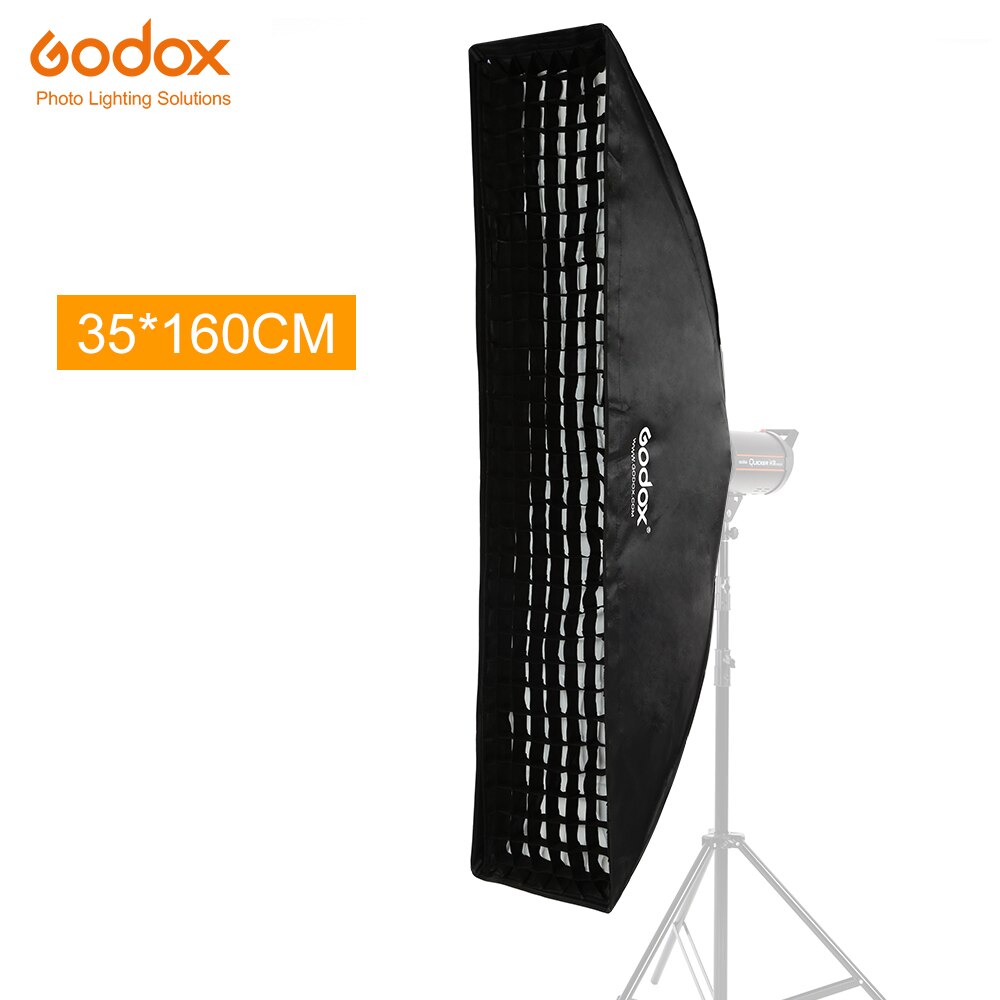Godox – boîte à lumière rectangulaire en nid d&#39;abeille, 22x90cm 30x120cm 35x160cm, boîte à lumière pour Flash de Studio Bowens Mount: FW35X160CM