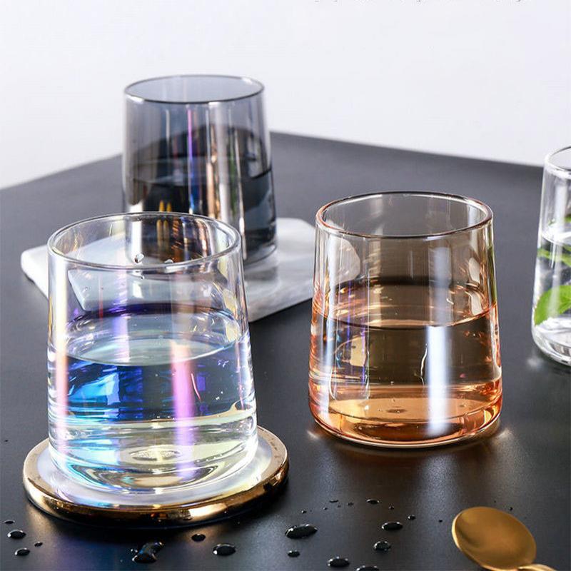 Vasos de cerveza coloridos de estilo nórdico, transparente, Color , para el hogar, restaurante, celebridades, Internet en el océano, whisky