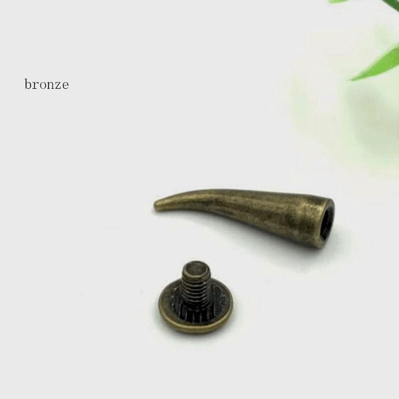Clous coudés en cuivre 25MM, 10 pièces/lot, accessoires artisanaux en cuir, vêtements, crochets, matériaux animaux de compagnie, Rivets, seaux: bronze