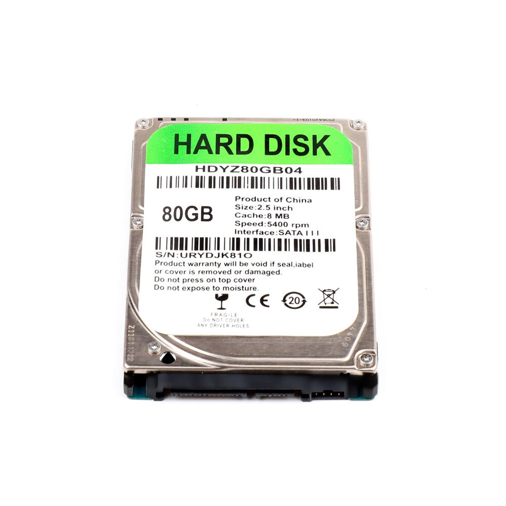 2,5 pulgadas mecánico disco duro SATA III portátil HDD 80/120/160/250/320/500GB 8MB Cache 5400 de velocidad rpm disco duro para PC portátil: 80GB