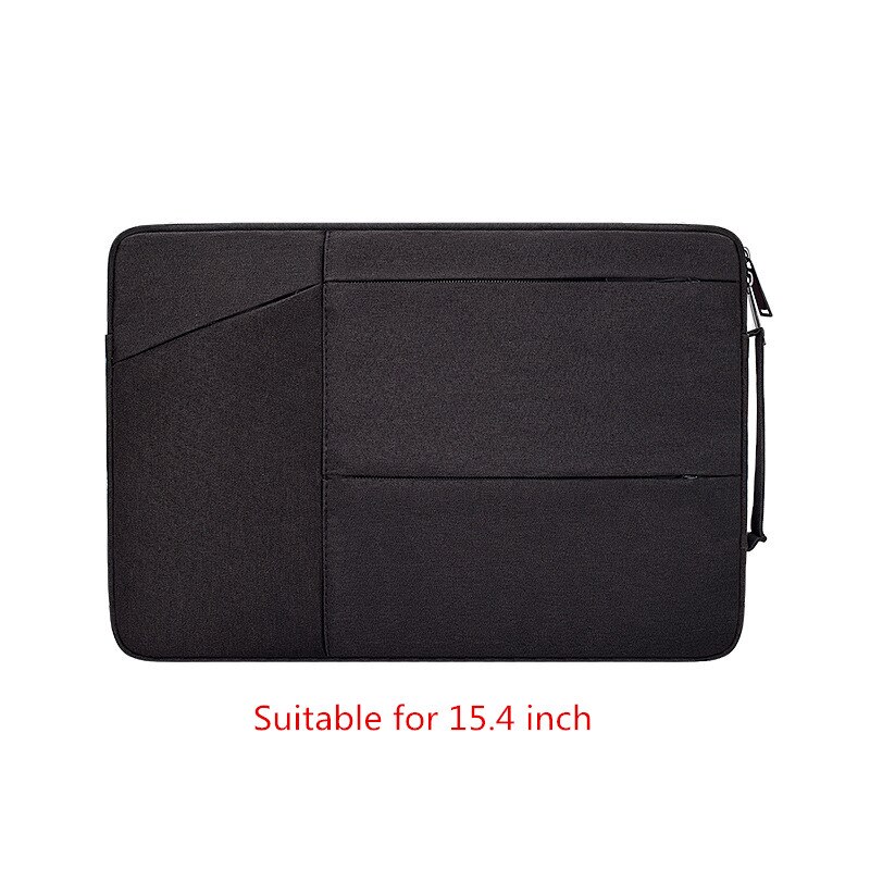 Portable Laptop Bag Woman Universal Briefcase Men Lightweight Liner Package Travel Ipad Phone Document Pouch Accessories Supplie: Black 15.4 inch