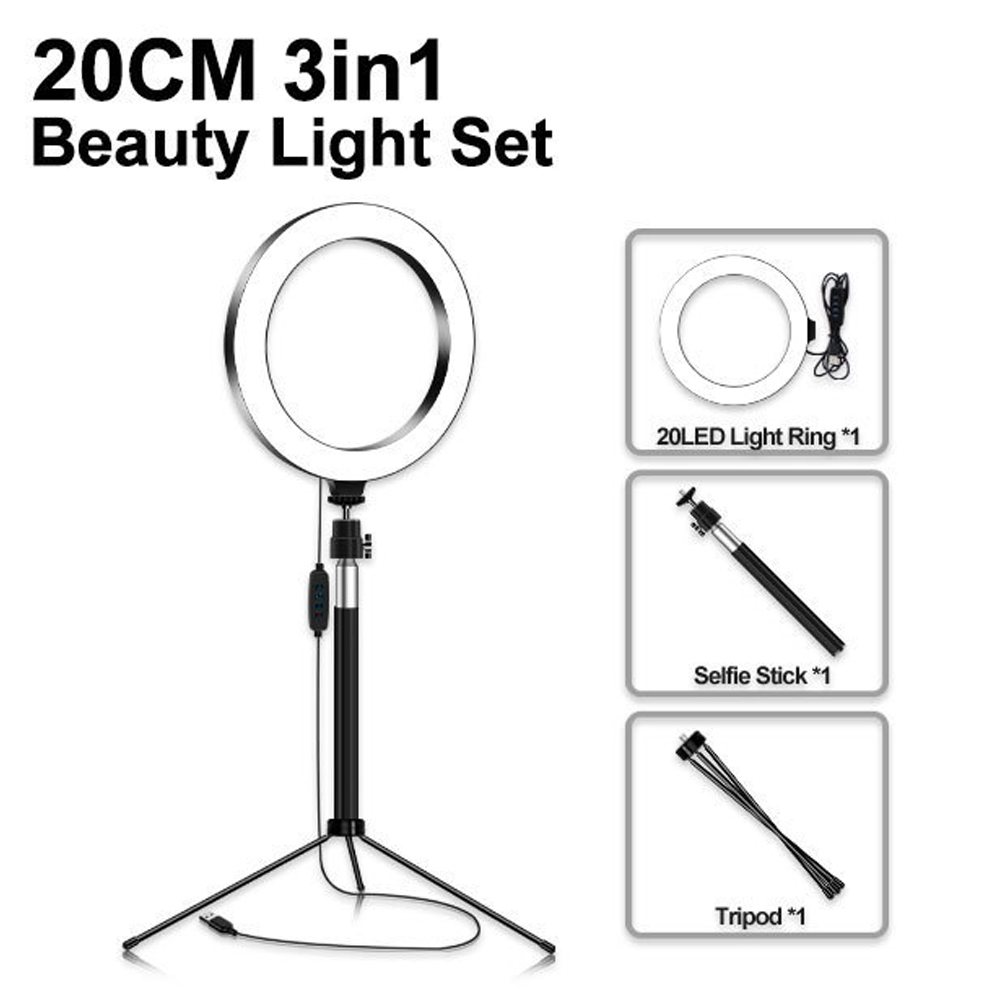 ring light LED ring lights with tripod stand USB Selfie ringligth Makeup light for tik tok setfill righ кольцевая лампа
