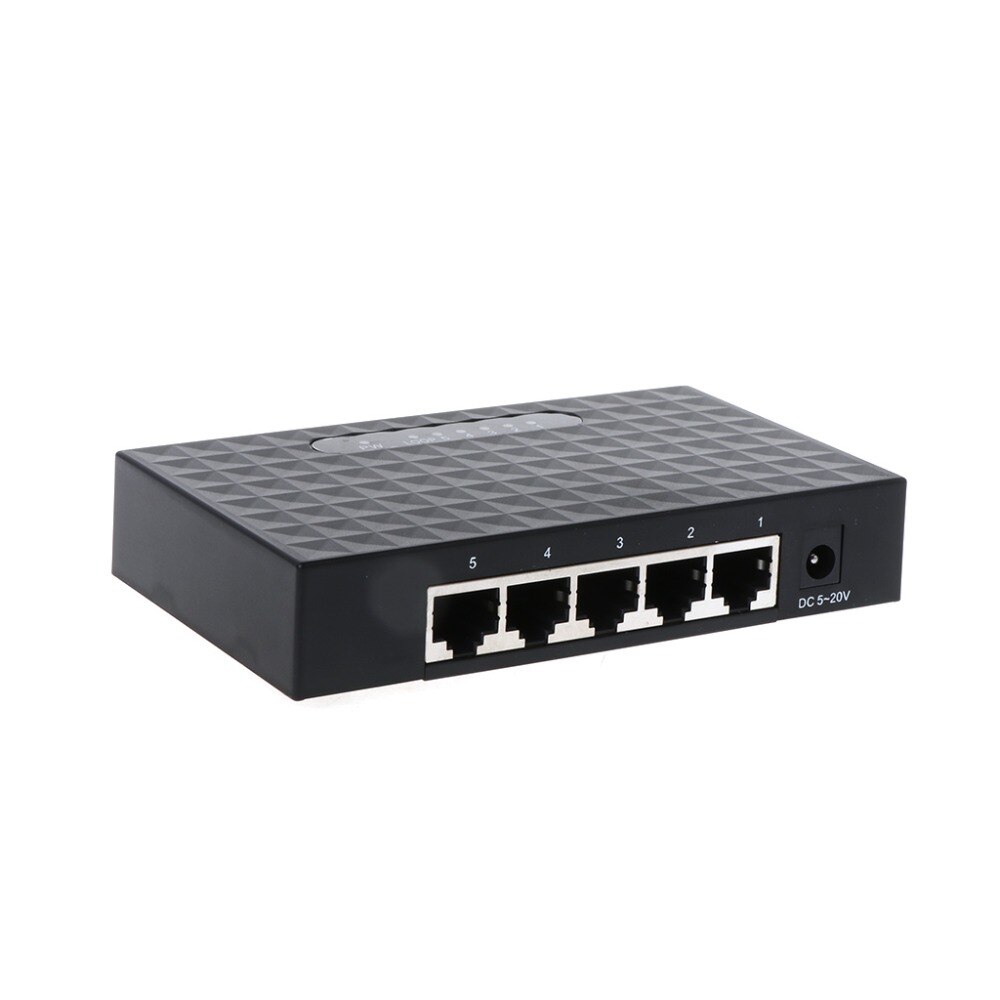 5 Port Base Gigabit Switch HUB Fast LAN Ethernet Desktop Network Switches Adapter EU Plug MAR29