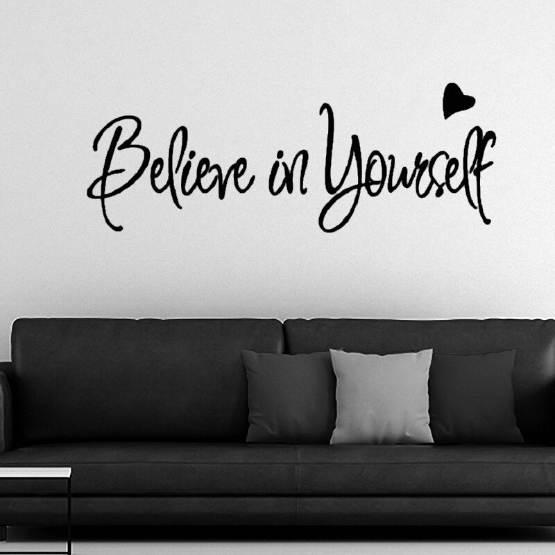 Motivational Quotes Sentences Phrases Wall Stickers Decals For Company Office School Living Room Removable Wallpaper home decor: A1    56X20cm