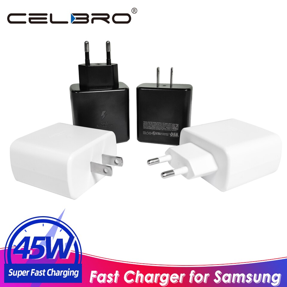 Original for SAMSUNG S21 Ultra Charger 45W Type C Super Fast Charger PD Quick Charging for Galaxy S20 S21 Plus Tab S7 S7+ Tablet