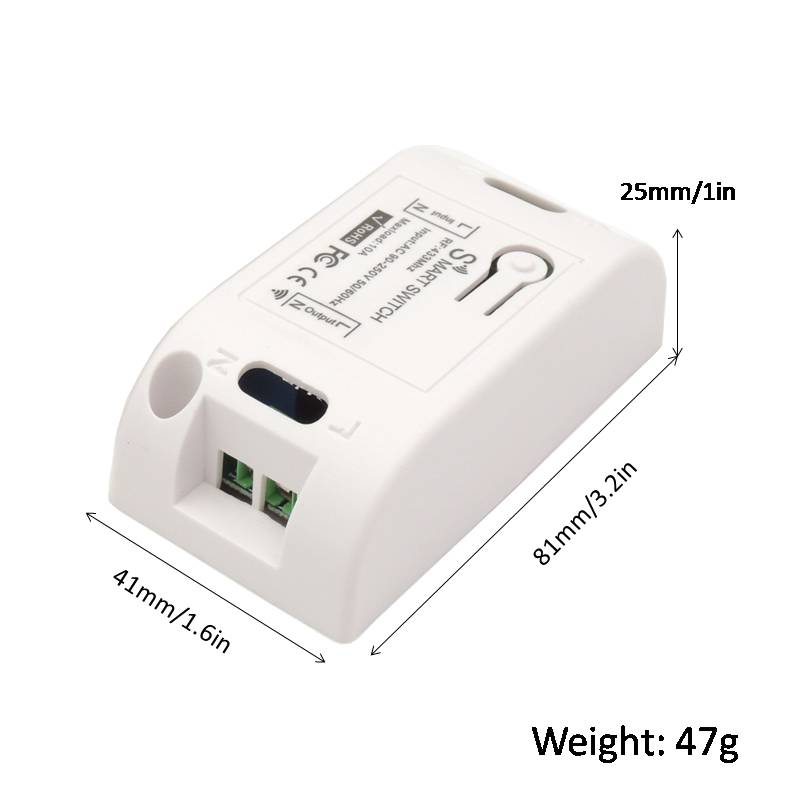 433MHz AC 220V télécommande 10Amp 2200W 1CH relais récepteur et émetteur interrupteur pour éclairage lampe LED et système de porte