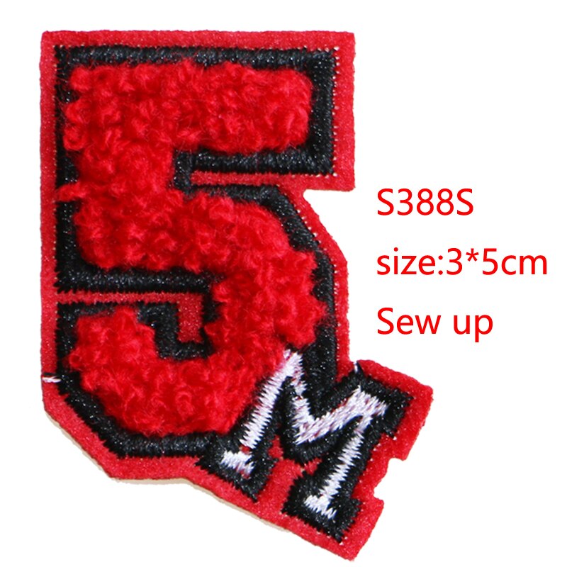 2 Stuks Verschillende Arabische Cijfers Sequin Handdoek Borduren Pictogram Ijzer Op Patch Voor Kleding Diy Strip Patchwork Stickers Custom Badges: S388S