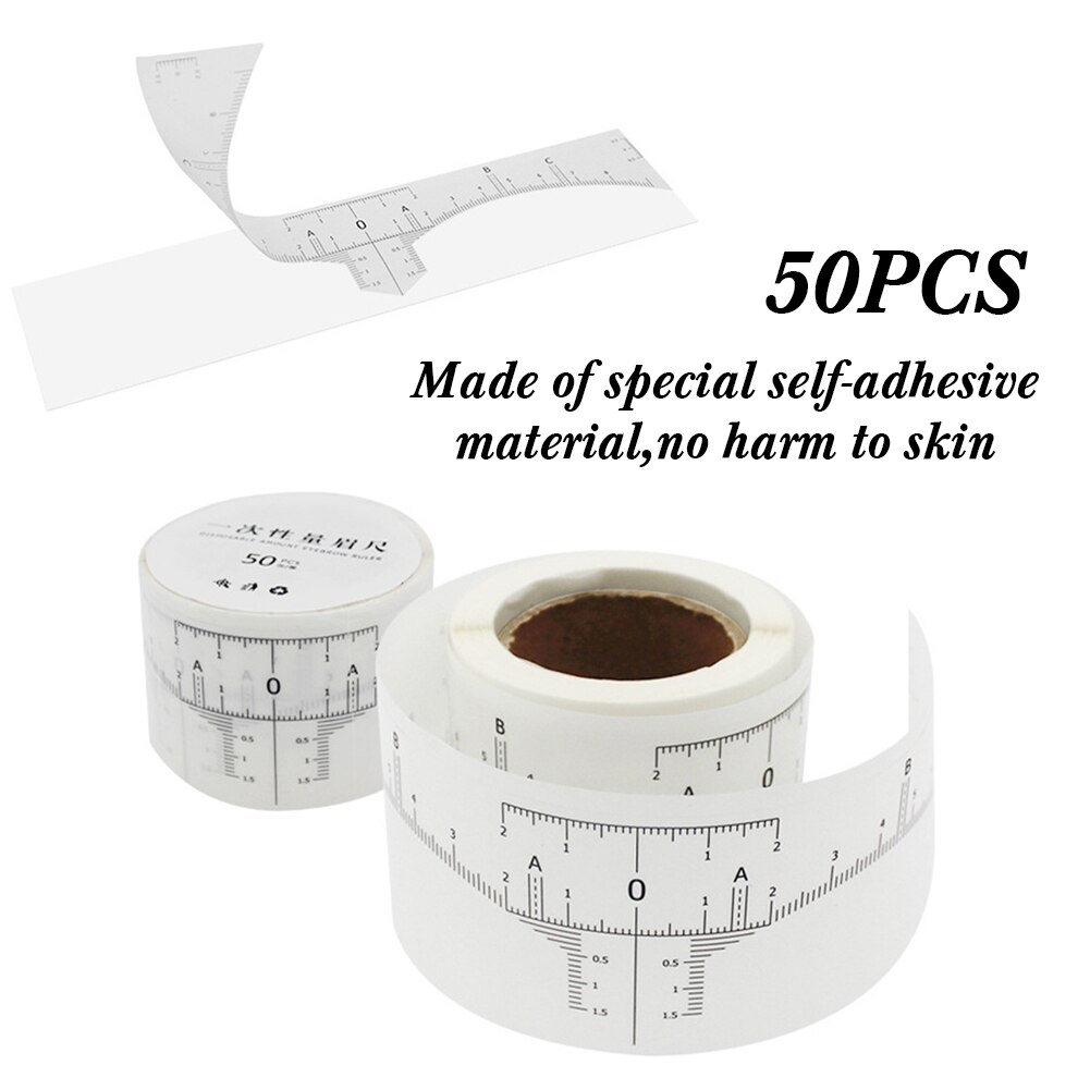 1Roll Disposable Eyebrow Ruler Sticker Adhesive Eyebrow Microblading Ruler Guide Permanent Makeup Tool