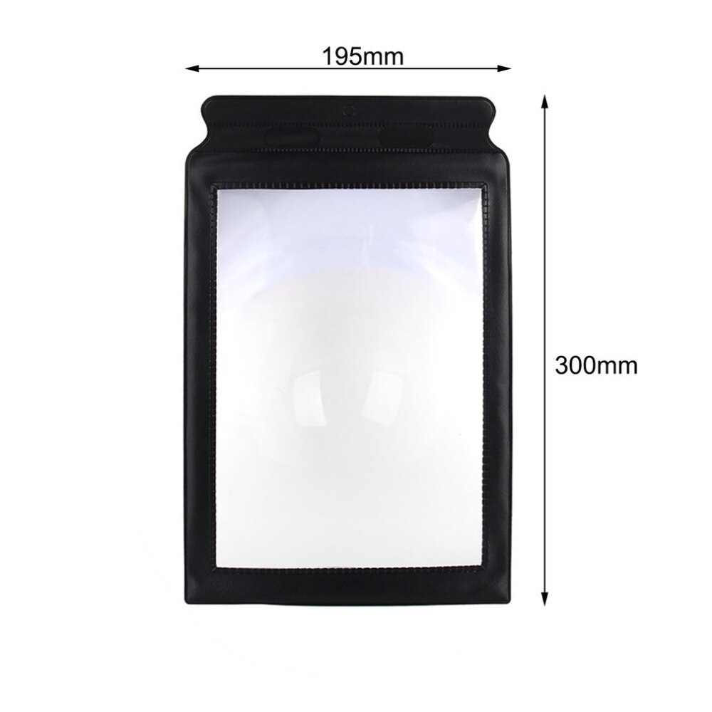 Portable Size Handheld 3X Large Reading Magnifier A4 Full Page Sheet Maps Books Newspaper Reading Aid Magnifying Glass