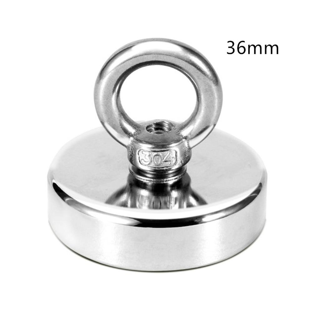 Strong Magnet Pot Fishing Magnets Salvage Fishing Hook Magnets Round Neodymium Magnet Block Double Side Search Magnet Pulling: silver 36mm