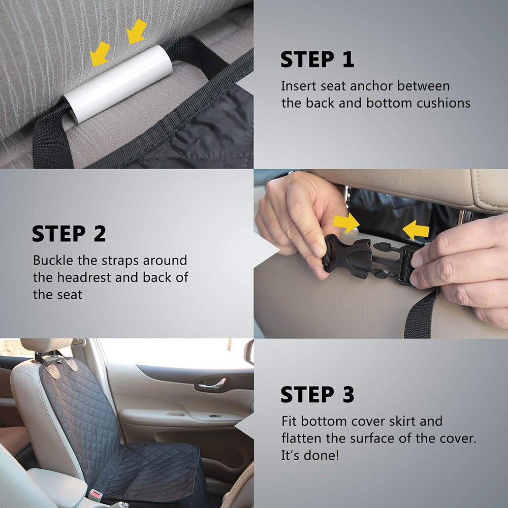 Protector para asiento de coche para perros y gatos, estera frontal impermeable, de tela Oxford, suave, lavable, ideal para transporte de mascotas