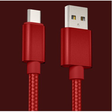 1m 2m 3m USB Type-C Data Cable Fast Charging Transfer Data For Huawei P10/P20/P30 Xiaomi Honor Mobile Phone Nylon Digital Cables: Red Type-C / 1m