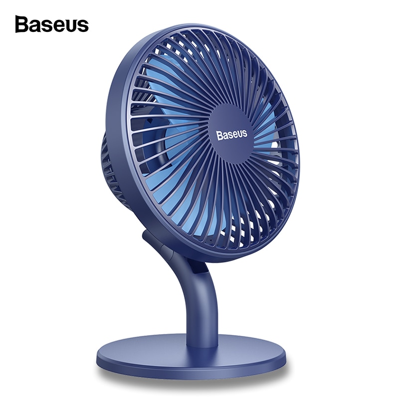 Baseus Rechargeable USB Fan Desktop Desk Electric Mini Fan For Office Gadgets Portable Summer Cooler Cooling Fan Clip Small Fan