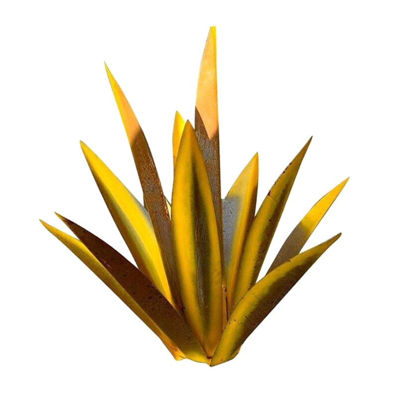 Simulation de plante d'agave artistique, Sculpture rustique en métal, bricolage, pour Patio extérieur, décoration de jardin, piquets de décoration de pelouse, Statue de maison
