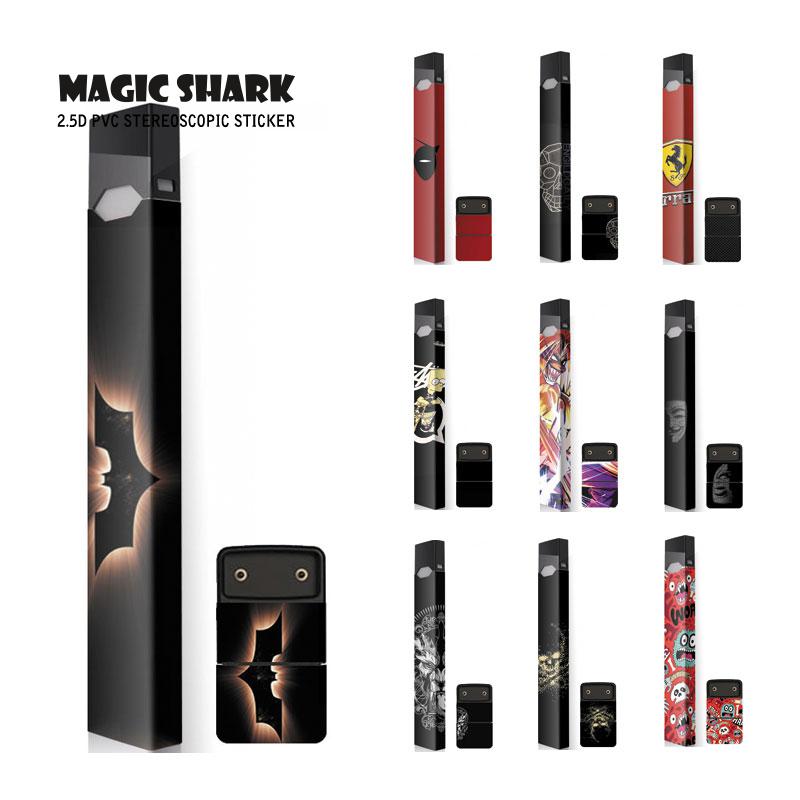 Magic Shark Deadpool Skull V-Vendetta Batman Sticker for Juul Stereo Film Electronic Cigarette Sticker Skin for Juul Case