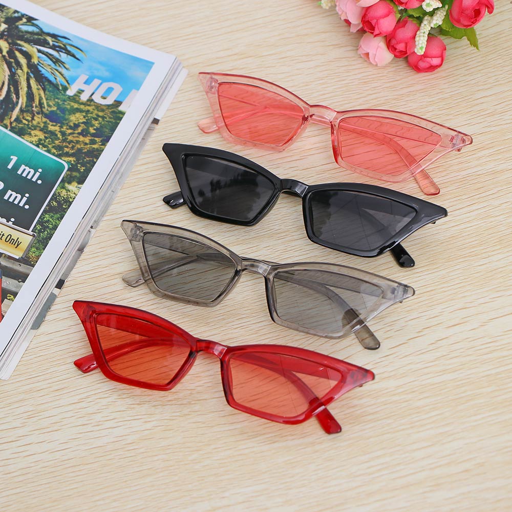 Kvinder vintage cat eye solbriller lille ramme  uv400 solbriller briller street eyewear luksus trendende solbriller