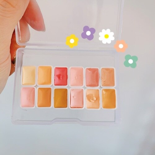 Huidskleur Set Van 12 Kleuren Aquarel Holbein,Van Gogh, windsor Newton Professionele Acuarelas Verf Art Levert Gouache: 0.5ml 12colors