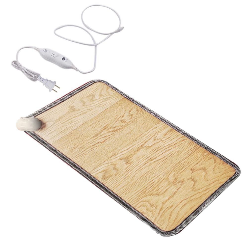 3 Sizes Office Heating Foot Mat Home Electric Heated Carpet Leather Heating Foot Mat Warmer Electric Heating Pads
